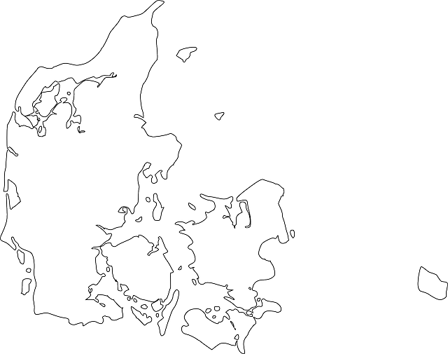 丹麦 地图 国家 - 免费矢量图形