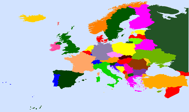 欧洲 地理 地图 - 免费矢量图形