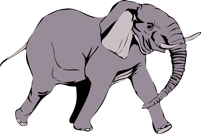 大象 荒野 动物 - 免费矢量图形