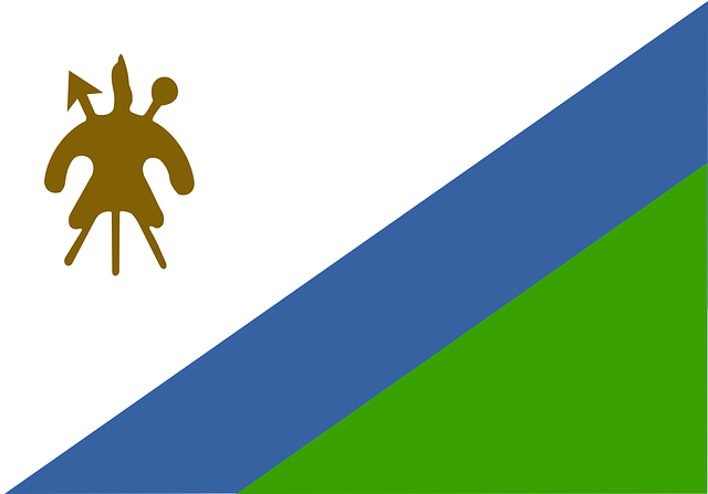 莱索托 旗帜 国家的 - 免费矢量图形