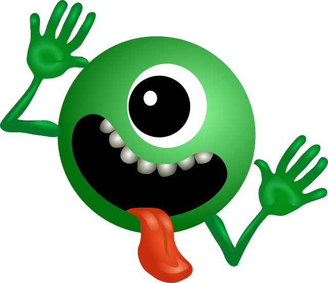 外星人 绿色 笑脸 - 免费矢量图形