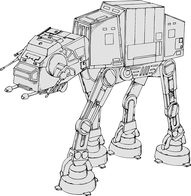 星球大战 At-At 星星 - 免费矢量图形