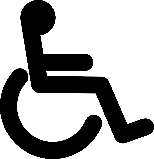 轮椅 黑色的 障碍 - 免费矢量图形