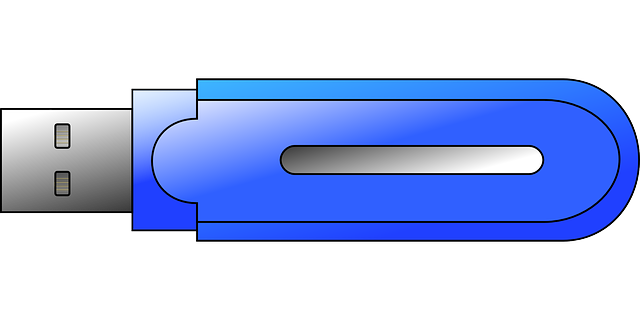 Usb 闪光 蓝色的 - 免费矢量图形