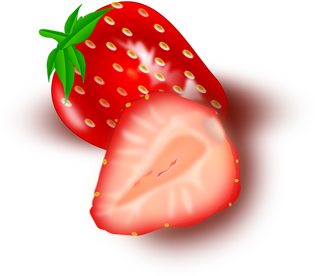 草莓 水果 切片 - 免费矢量图形