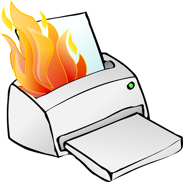 打印机 火 火焰 - 免费矢量图形