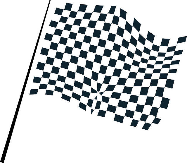 旗帜 方格的 赛车 - 免费矢量图形