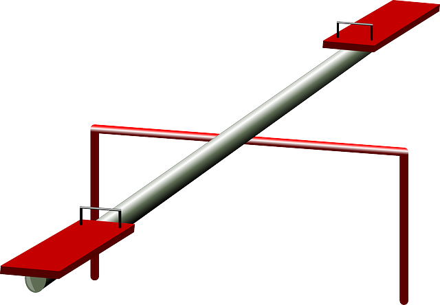 跷跷板 留在跷跷板 摇摇欲坠 - 免费矢量图形
