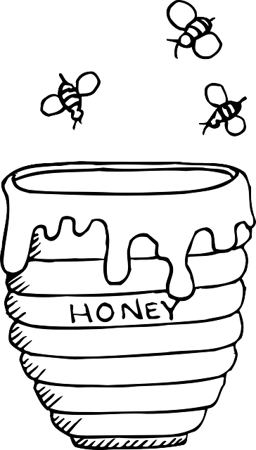 蜜糖 容器 蜜蜂 - 免费矢量图形