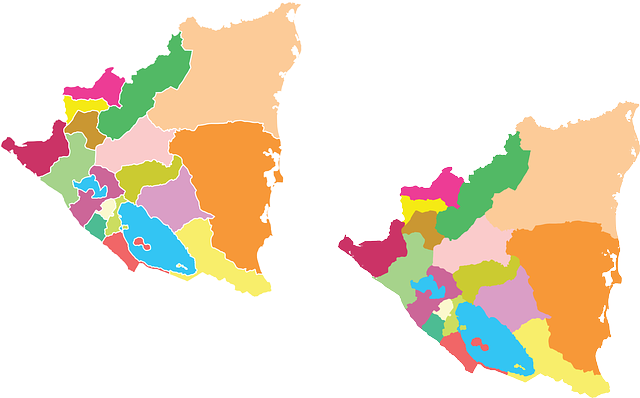 尼加拉瓜 马那瓜 地图 - 免费矢量图形