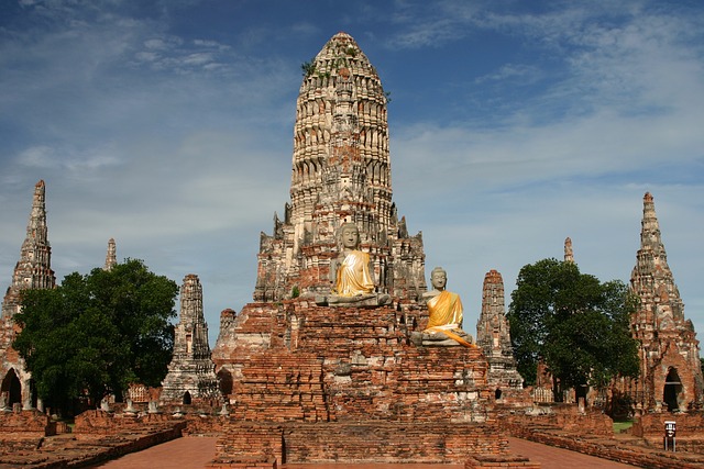 扫管笏柴 Watthanaram 寺庙 佛教 - 上的免费照片