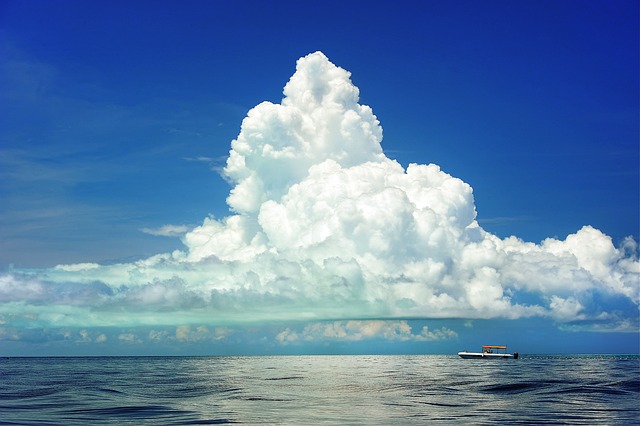海 地平线 多云的 - 上的免费照片