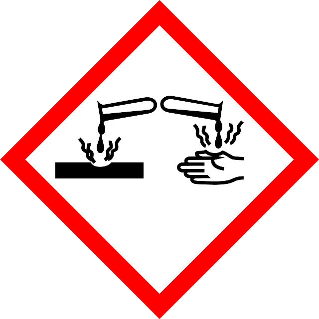 腐蚀性 酸 警告 - 免费矢量图形