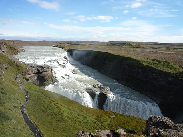 Gullfoss 瀑布 流动 - 上的免费照片