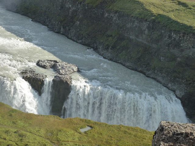 Gullfoss 瀑布 流动 - 上的免费照片