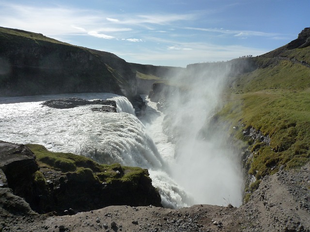 Gullfoss 瀑布 流动 - 上的免费照片