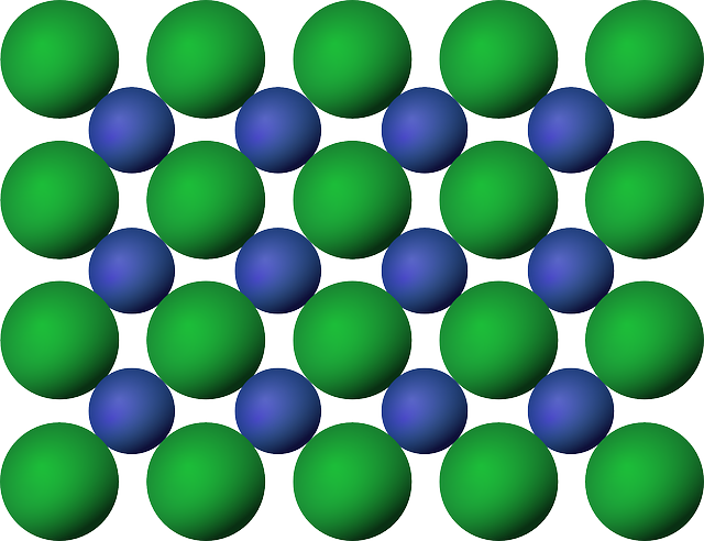 晶体结构 氯化钠 化学的 - 免费矢量图形