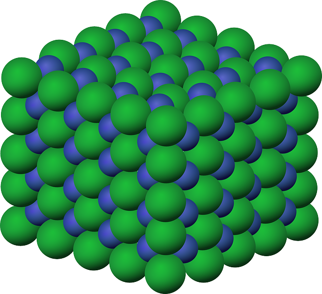 晶体结构 氯化钠 化学的 - 免费矢量图形