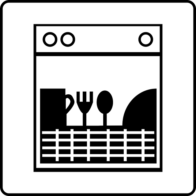 洗碗机 菜肴 厨房 - 免费矢量图形