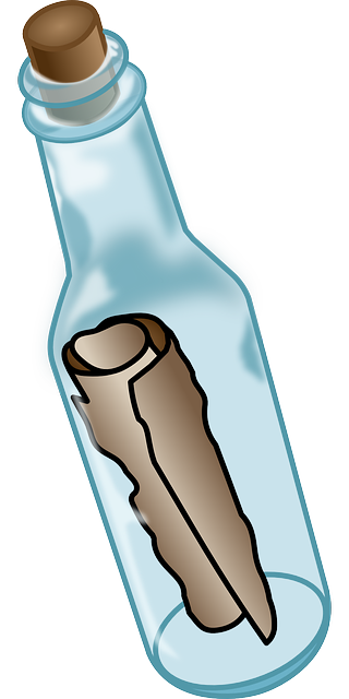 消息在一个瓶子里 漂流瓶 瓶子 - 免费矢量图形