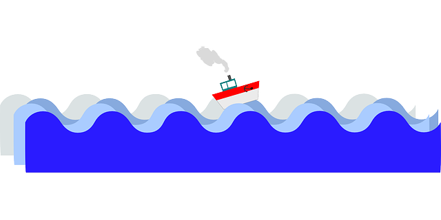 海条件 波浪 船 - 免费矢量图形