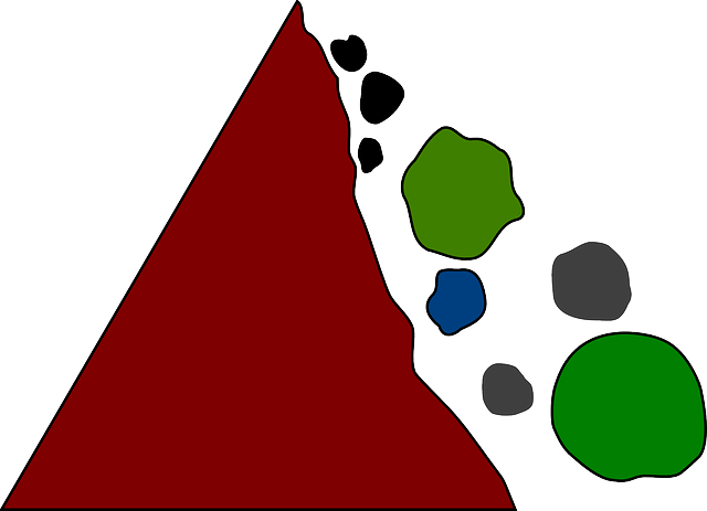 落石 岩石幻灯片 岩崩 - 免费矢量图形