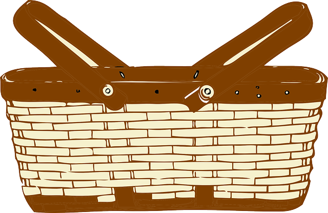 篮子 野餐 柳条 - 免费矢量图形