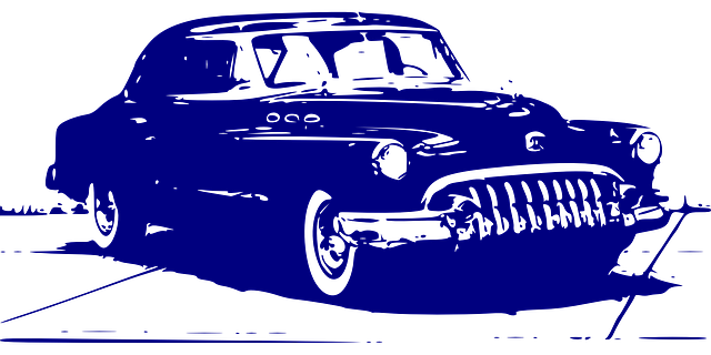 车 古董 蓝色的 - 免费矢量图形