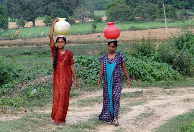 女性 村庄 打水 - 上的免费照片