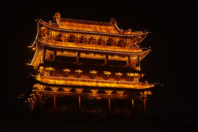 寺庙 夜晚 古城楼 - 上的免费照片