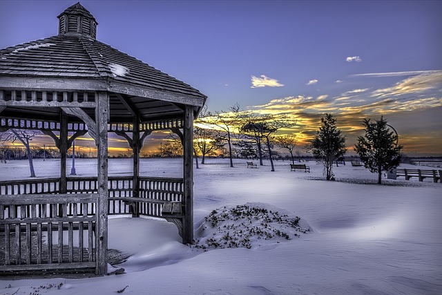 雪 凉亭 冬天 - 上的免费照片