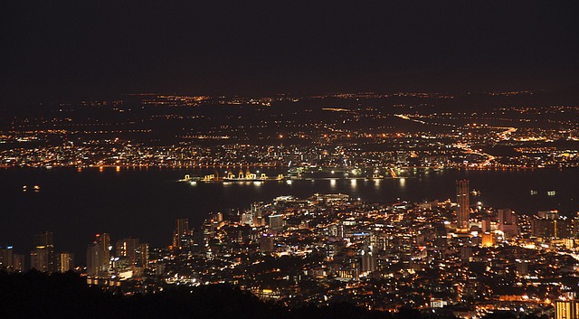 槟城夜景 从槟城山 槟城 - 上的免费照片