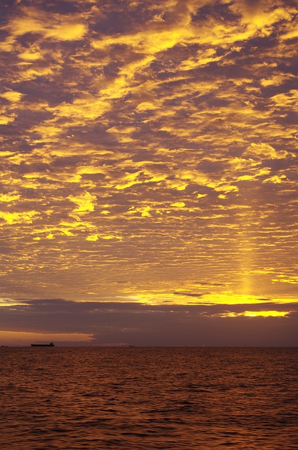 大海 天空 日出 - 上的免费照片