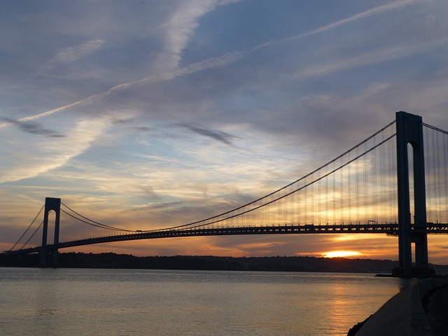 维拉萨诺窄桥 桥 日落 - 上的免费照片