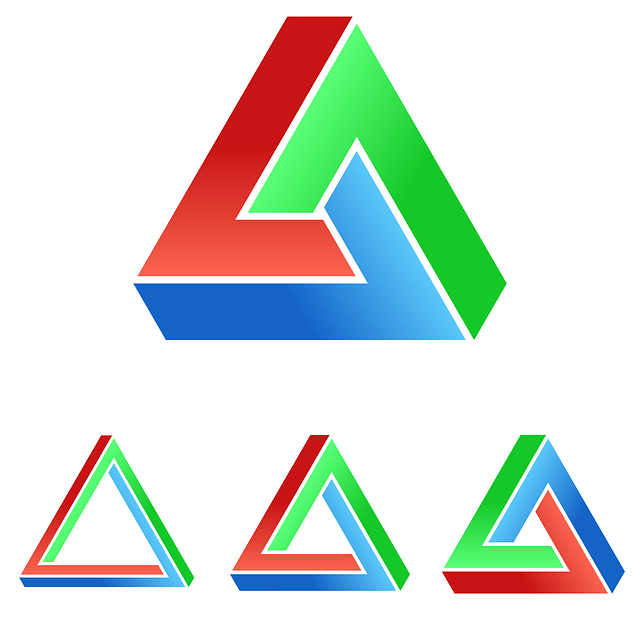不可能的 彭罗斯 三角形 - 免费矢量图形