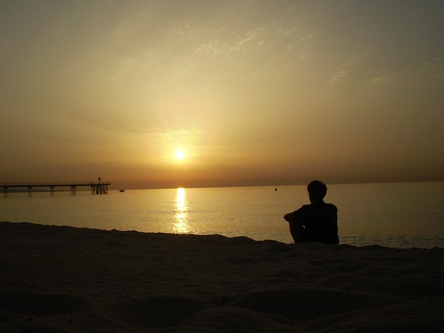 日落 海滩 轮廓 - 上的免费照片