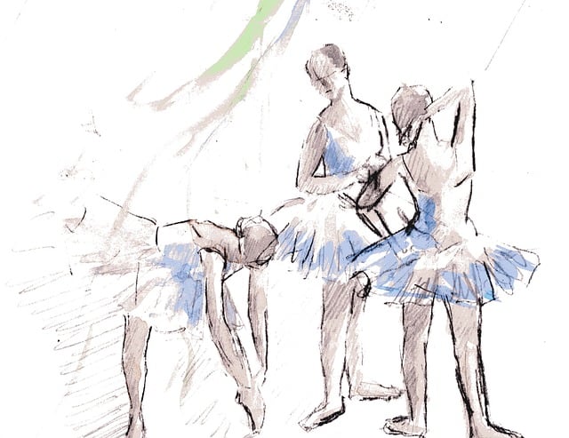 芭蕾舞 画画 女孩 - 上的免费图片