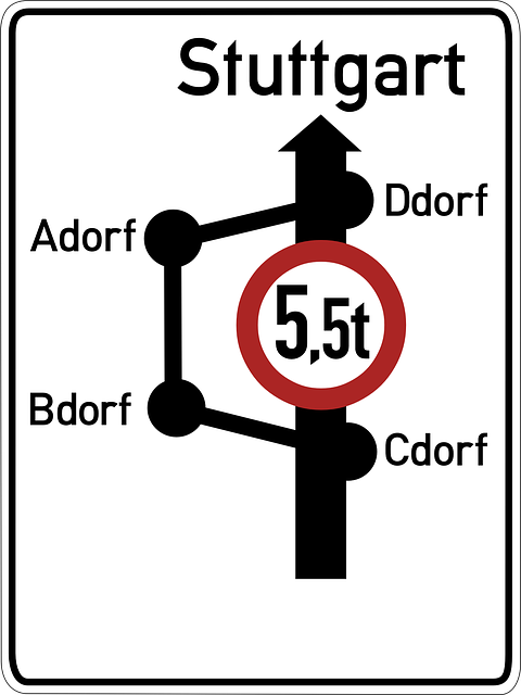 车辆改道 旁路 路标 - 免费矢量图形