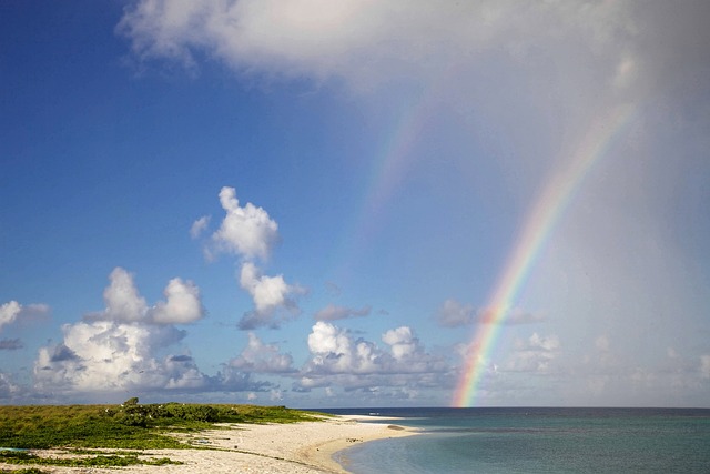 彩虹 海滩 风景秀丽的 - 上的免费照片