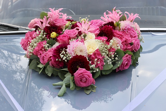 婚礼 花卉装饰 婚车 - 上的免费照片