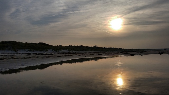 海滩 日落 水 - 上的免费照片