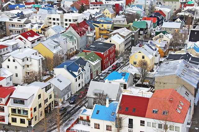 顶视图 冰岛房屋 从一开始 - 上的免费照片
