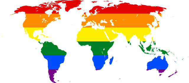 彩虹世界地图 Lgbt 符号 国税局 - 上的免费图片