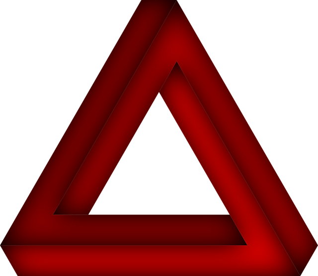 彭罗斯三角 不可能的三角形 视错觉 - 免费矢量图形