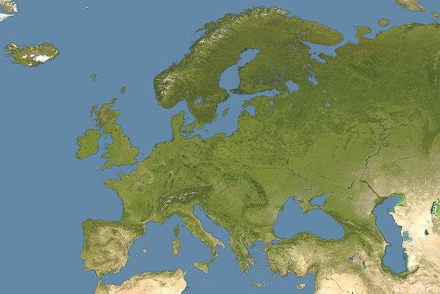欧洲地图 卫星图像 地理位置 - 上的免费图片