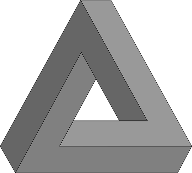 几何学 不可能的三角形 - 免费矢量图形
