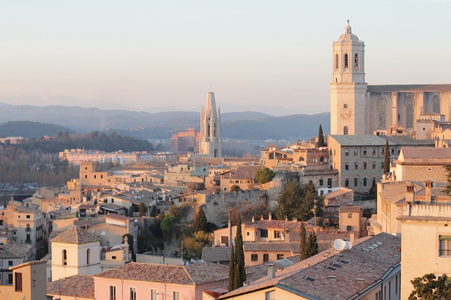 城市 日落 Girona - 上的免费照片