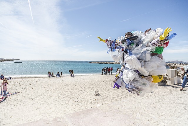 废纸篓 废物 海滩 - 上的免费照片