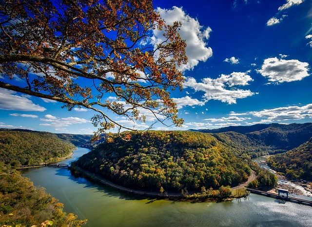 西弗吉尼亚州 马蹄形弯 河 - 上的免费照片