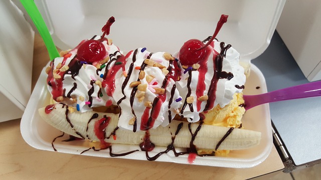 香蕉船 冰淇淋 甜的 - 上的免费照片